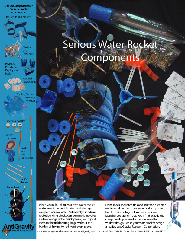 Every Component For Water Rockets by Antigravity Research Corporation